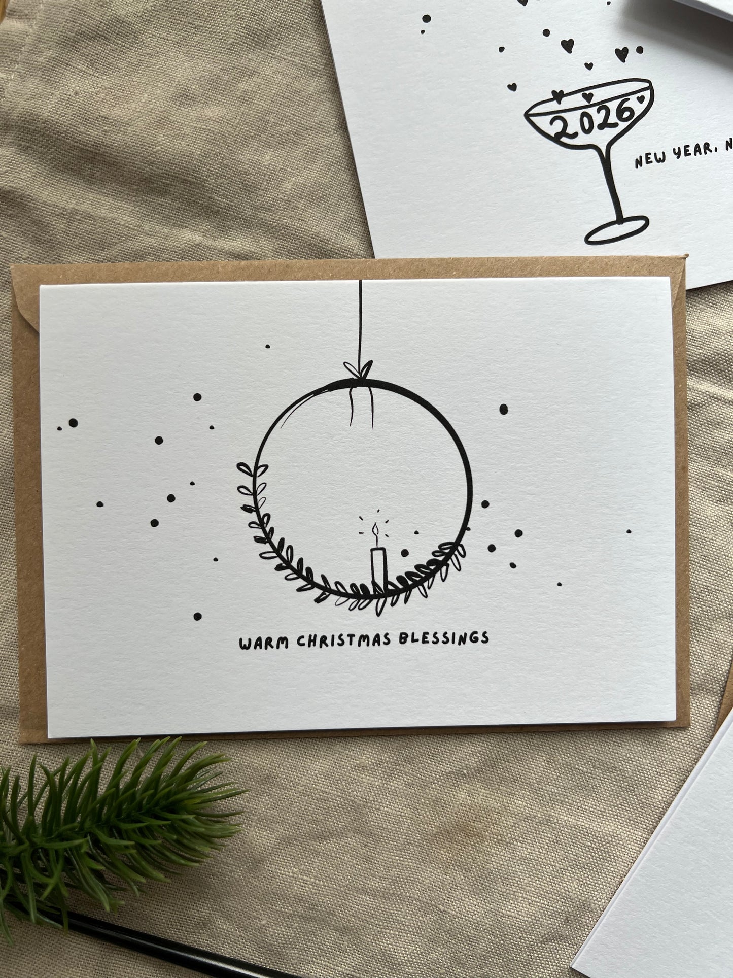 WARM CHRISTMAS BLESSINGS CARD