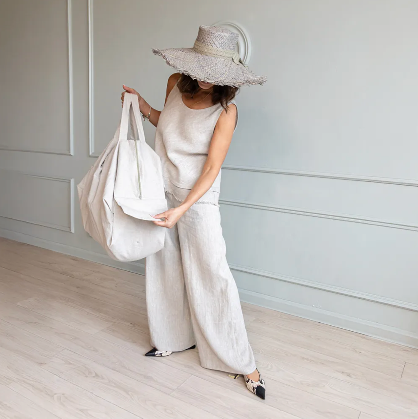 Eco-Friendly Linen Beach Bag