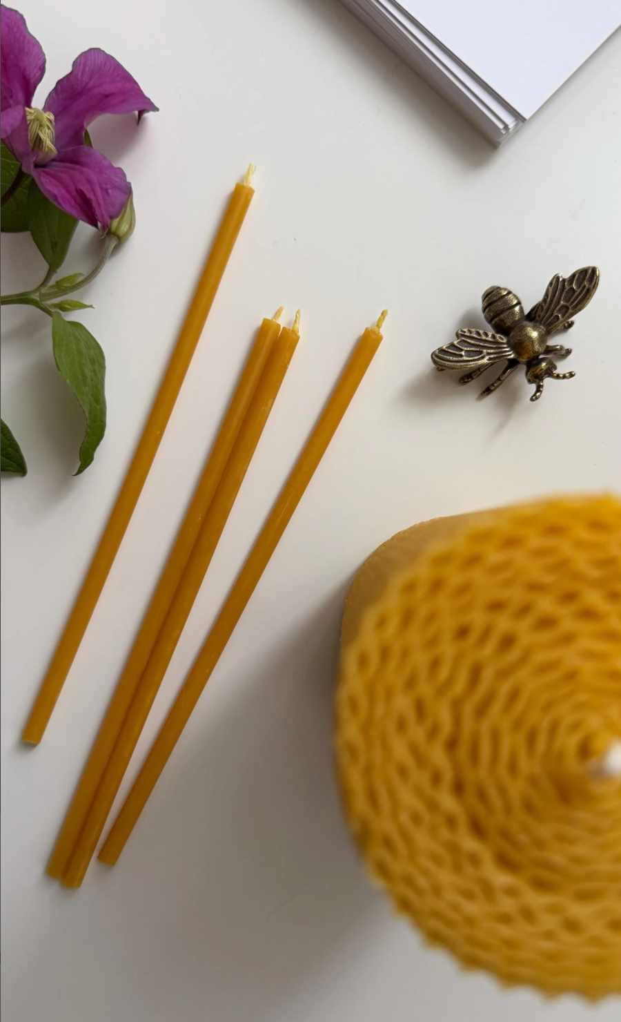 Beeswax Taper Candle
