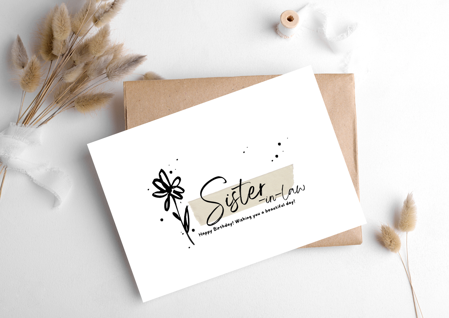SISTER-IN-LAW FLOWER CARD, 283