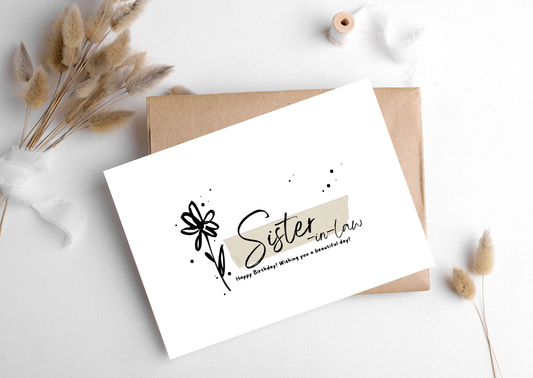 SISTER-IN-LAW FLOWER CARD, 283