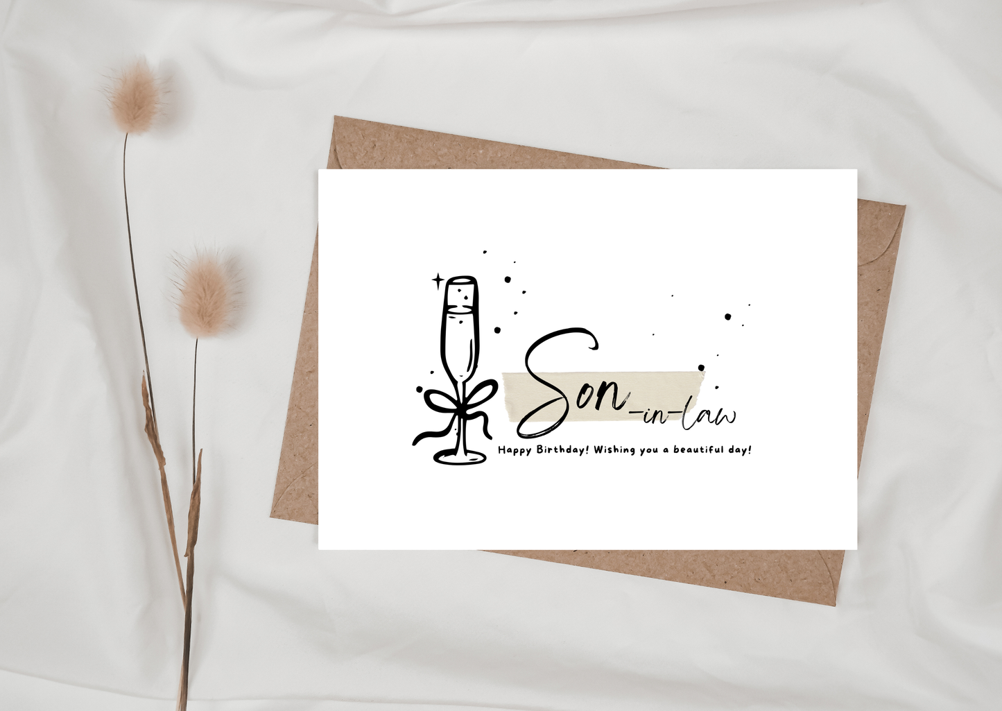 SON-IN-LAW CHAMPAGNE CARD, 283
