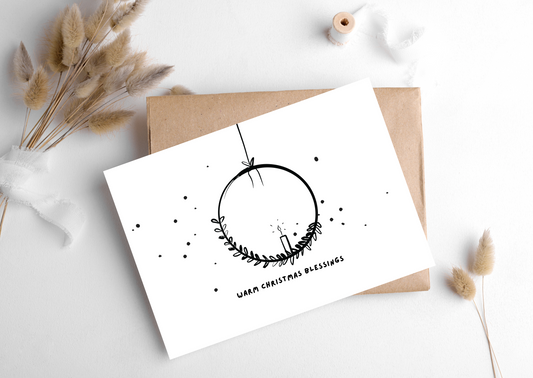 WARM CHRISTMAS BLESSINGS CARD