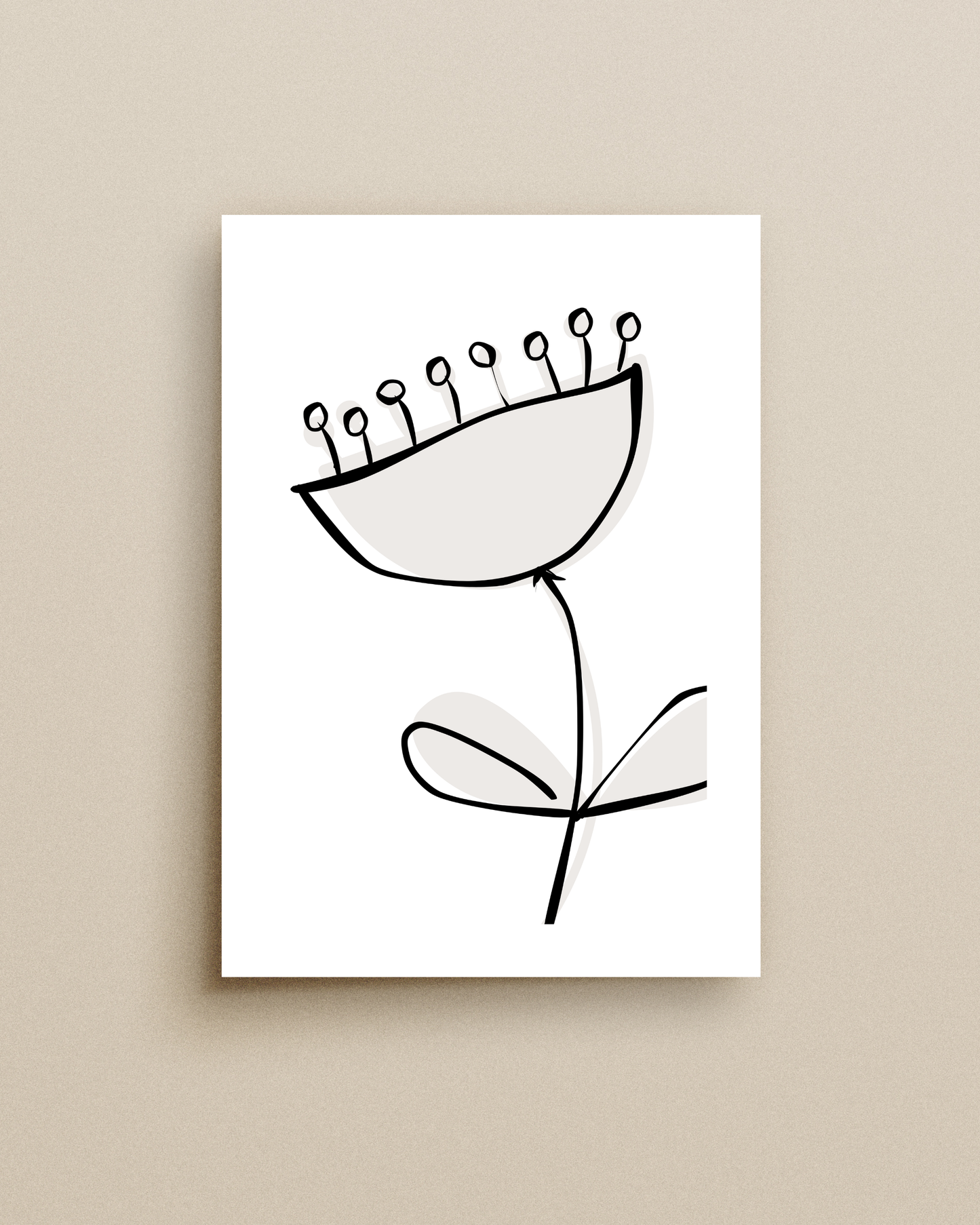Anemone Flower Sketch Print