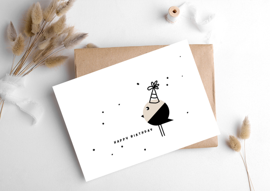 HAPPY BIRTHDAY ROBIN BIRD CARD