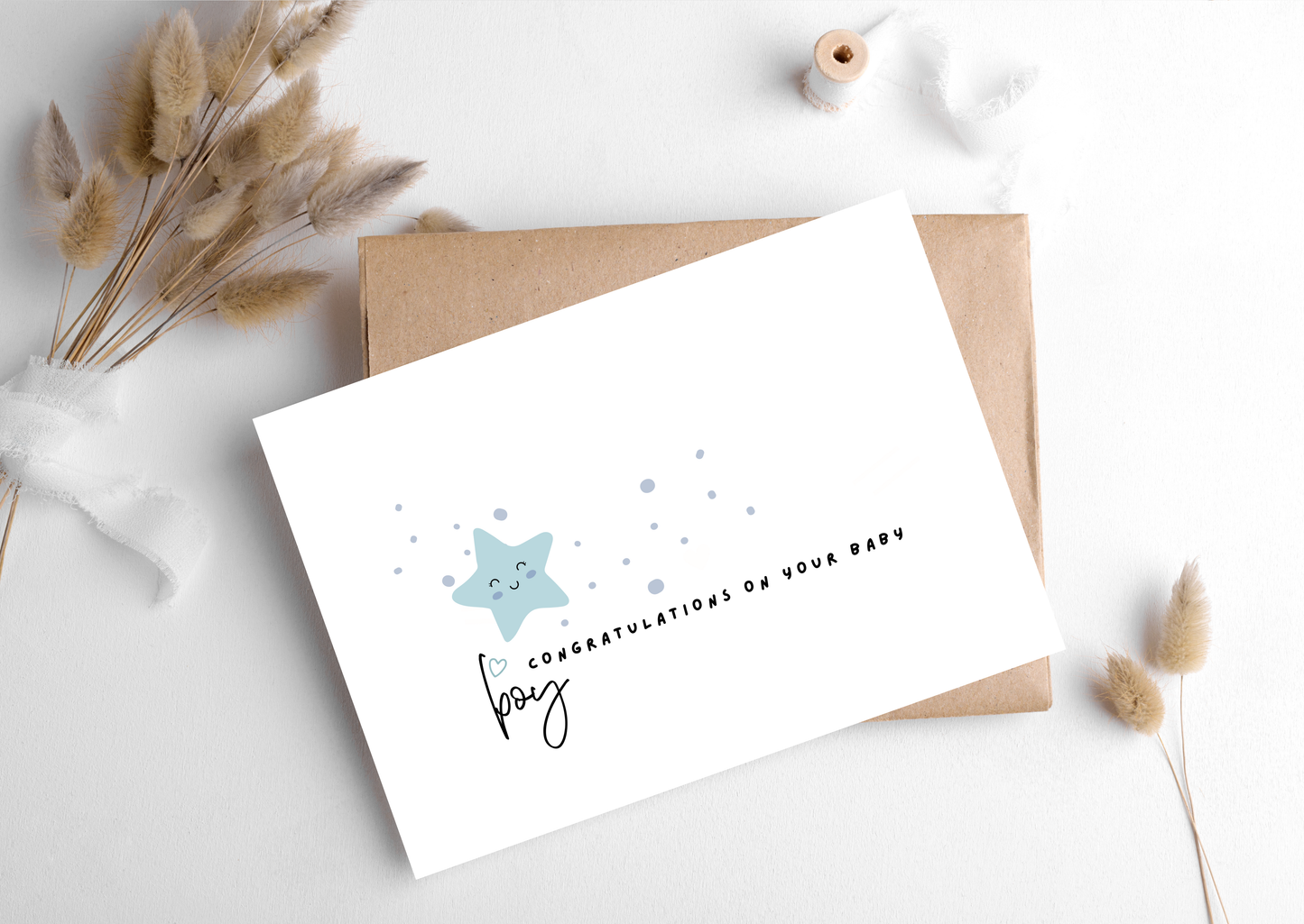 CONGRATULATIONS BABY BOY CARD