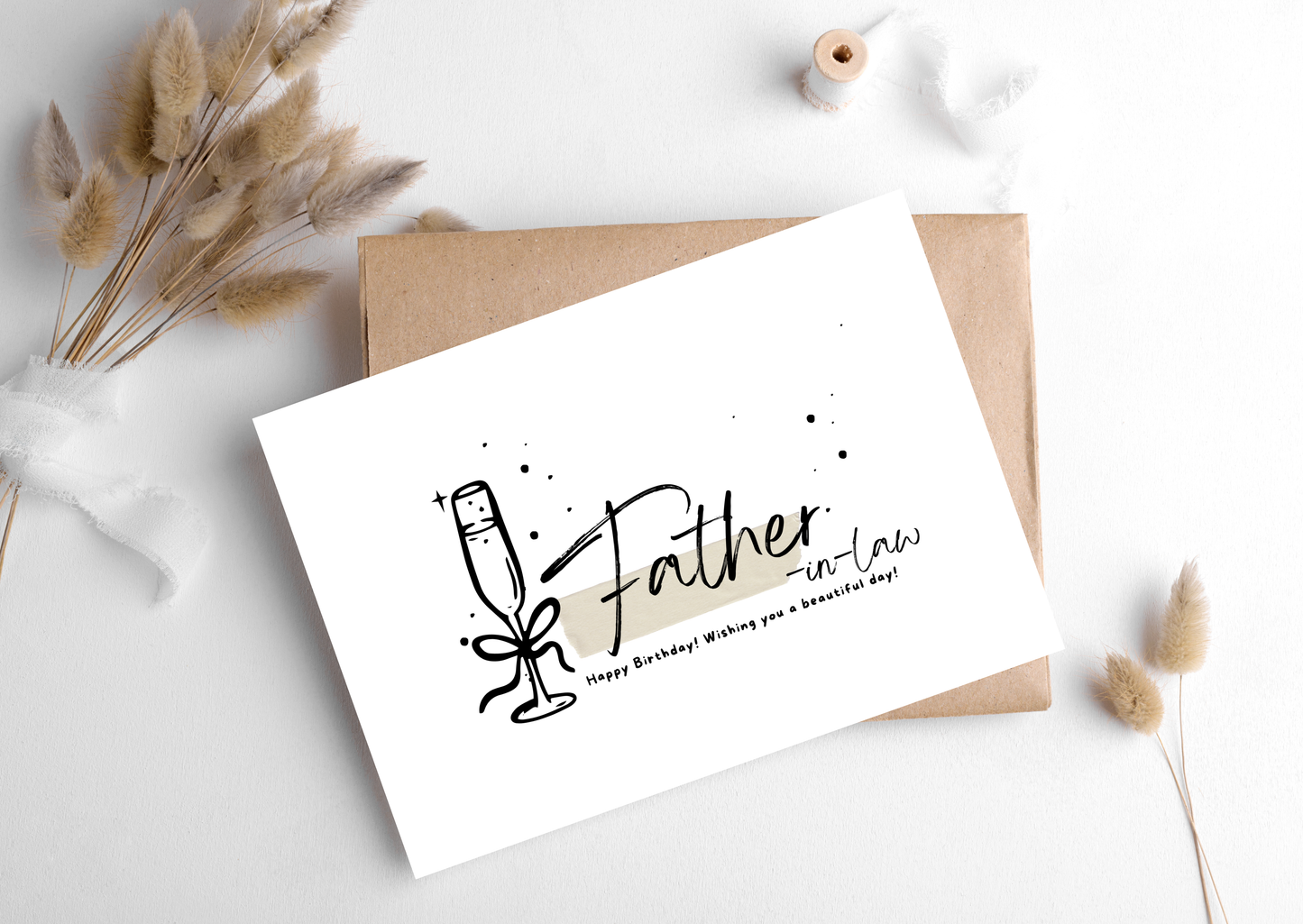 FATHER-IN-LAW CHAMPAGNE CARD, 283
