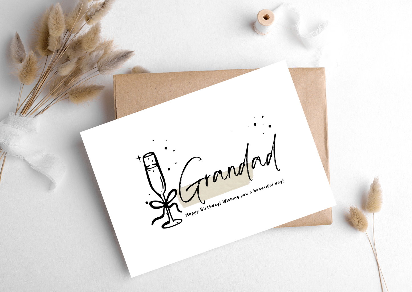 GRANDAD CHAMPAGNE CARD, 283