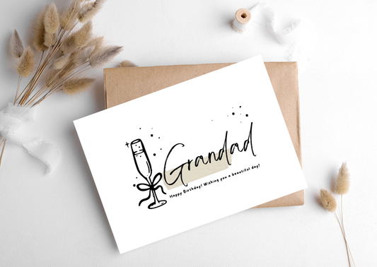 GRANDAD CHAMPAGNE CARD, 283