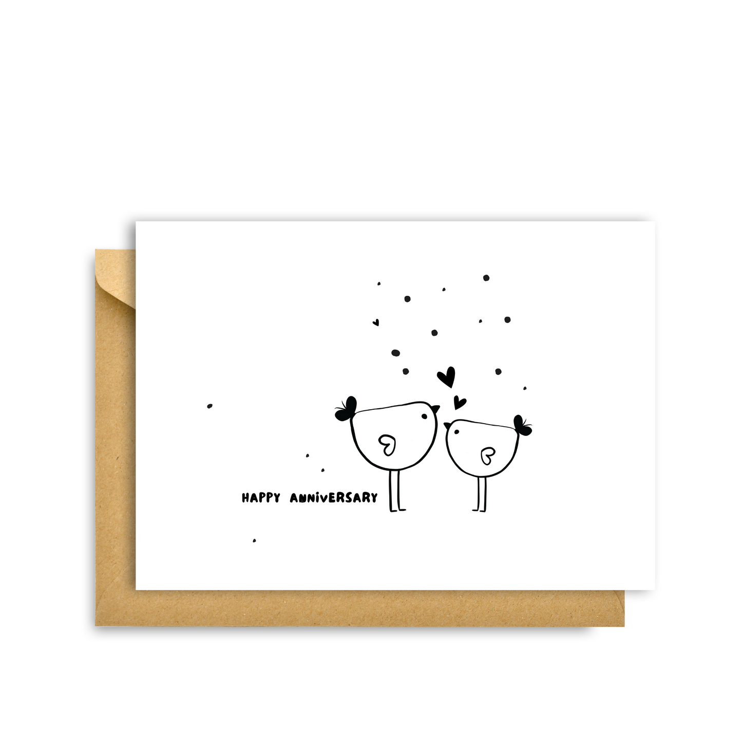 LOVE BIRDS HAPPY ANNIVERSARY CARD
