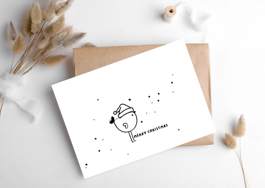 CHRISTMAS BIRD CARD