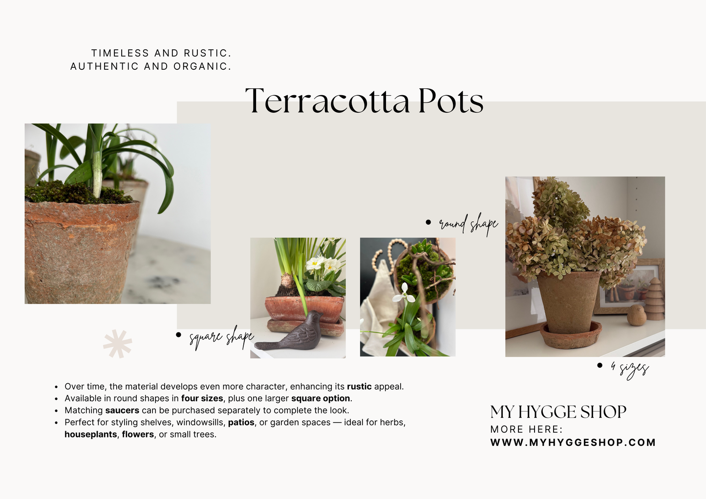 FARMHOUSE STYLE TERRACOTTA POT
