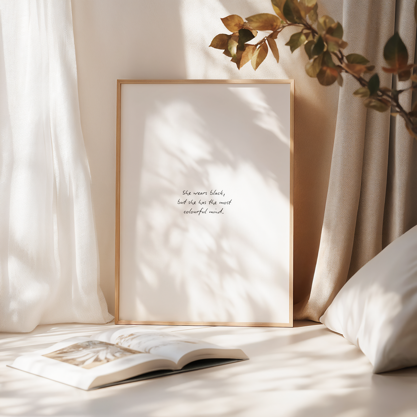 She Wears Black Print