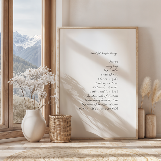 Beautiful Simple Things  Print