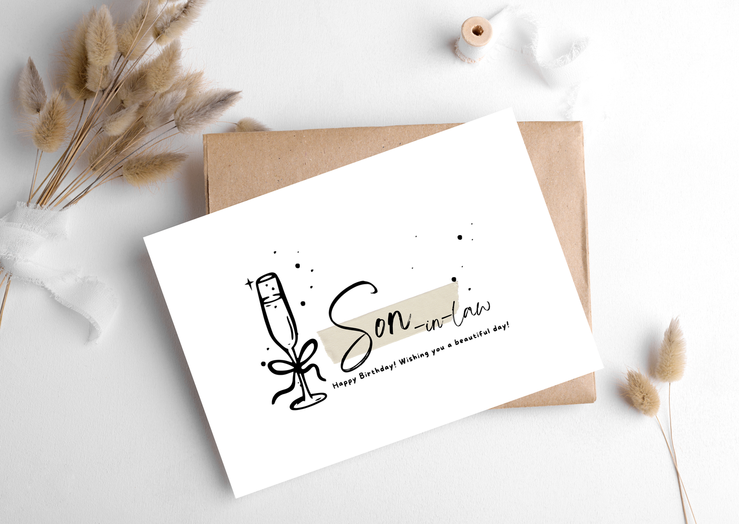 SON-IN-LAW CHAMPAGNE CARD, 283