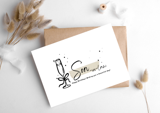SON-IN-LAW CHAMPAGNE CARD, 283