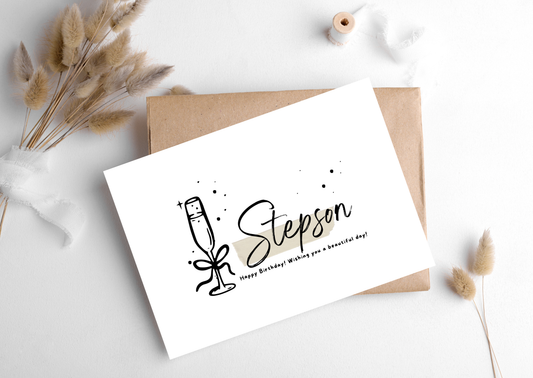 STEPSON CHAMPAGNE CARD, 283