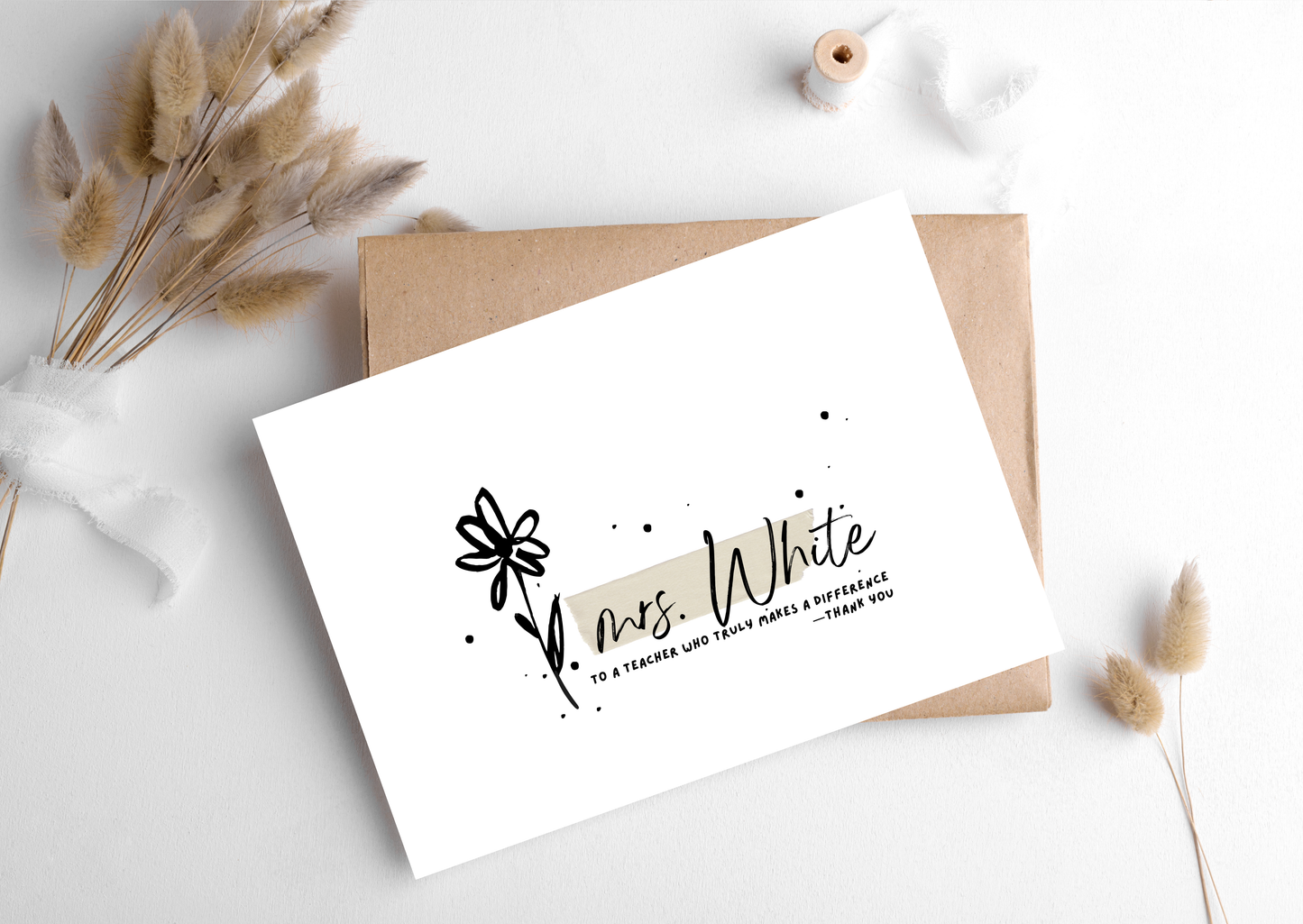 PERSONALISED TEACHER CARD