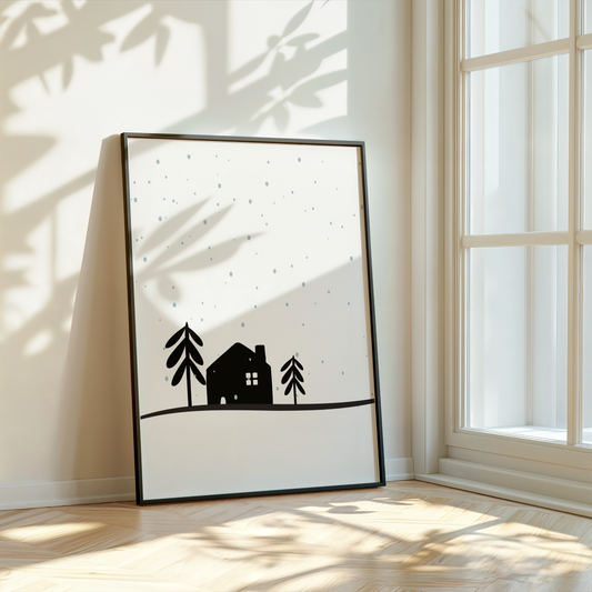 Winter House Print